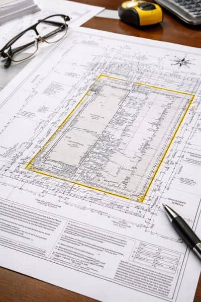 Detailed survey map showing property boundaries and notes prepared as part of an ALTA survey